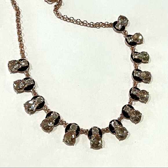 Kate Spade Rhinestone Crystal Geometric Design Statement Necklace - Picture 3 of 8